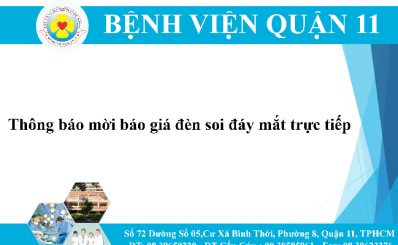 Thông báo mời báo giá đèn soi đáy mắt trực tiếp